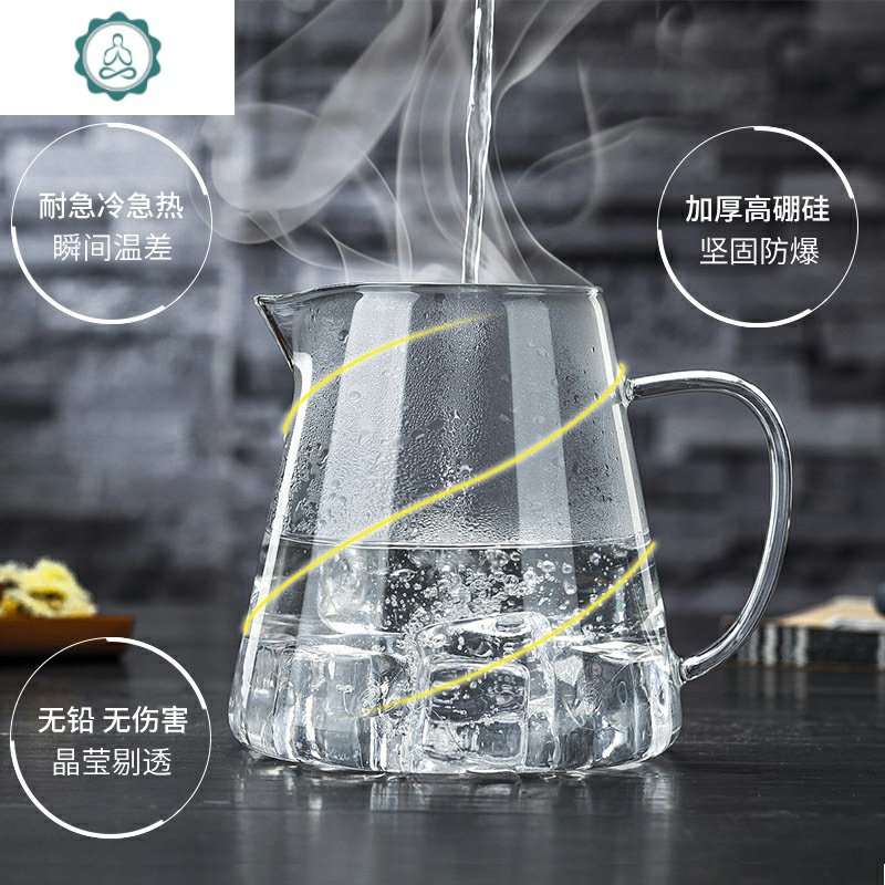 玻璃公道杯带茶漏加厚透明公杯耐热大号茶海750ml大容量倒分茶器 封后 加厚550ml公杯+龙头茶滤