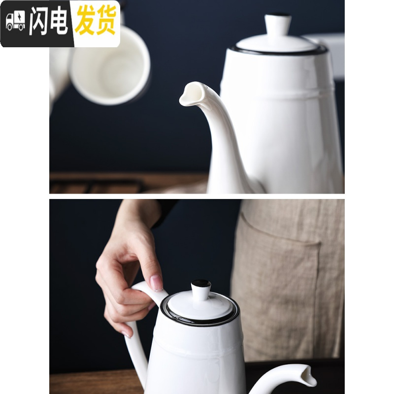 三维工匠北欧客厅家用水杯杯具 凉水壶茶杯茶具 茶壶水壶冷水壶水具套装 咖啡杯套装A