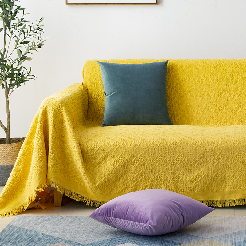 北欧纯色全盖沙发布沙发巾沙发毯布单沙发套罩沙发垫盖布 魔丽绿（不起球） 180*300cm