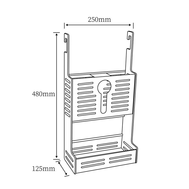 厨房挂杆套装五金挂件闪电客厨卫用品太空铝置物架筷子架调料架刀架挂钩 筷子筒
