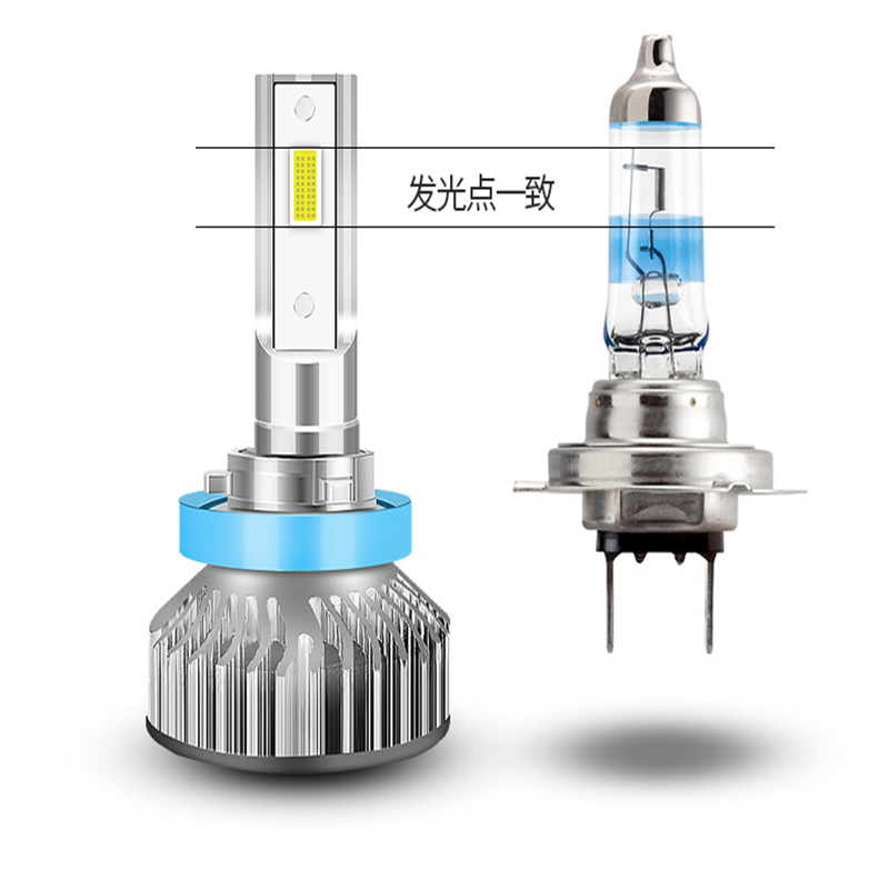 适用于北汽 威旺 M50F M20 M30 汽车LED大灯改装超亮远光近光雾灯泡 超亮升级版【H3单只】