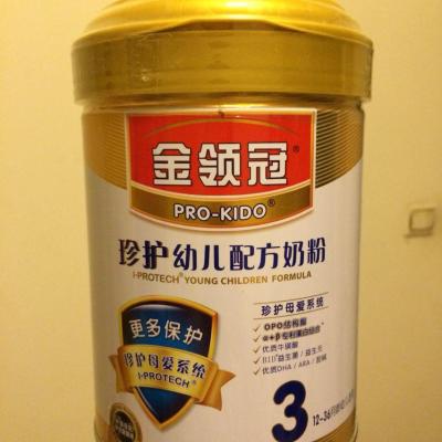 伊利金领冠珍护幼儿配方奶粉3段800g