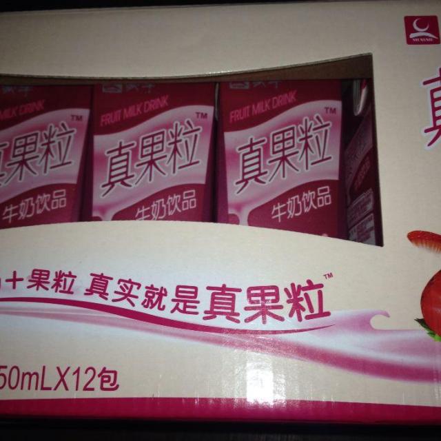蒙牛 真果粒 牛奶(草莓果粒 250ml*12盒