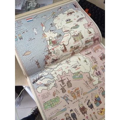 《地图》人文版 手绘世界地图·儿童百科绘本
