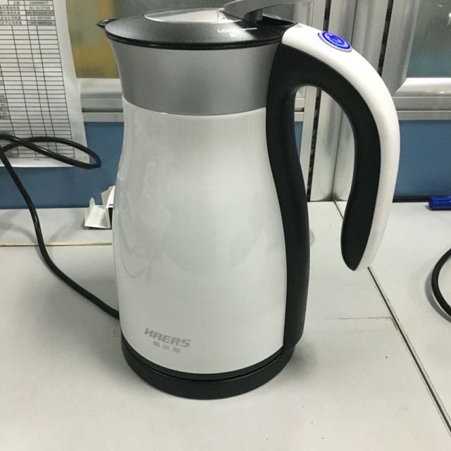 哈尔斯(haers)hek-1700-1真空保温电热水壶 双层防烫 电水壶 不锈钢