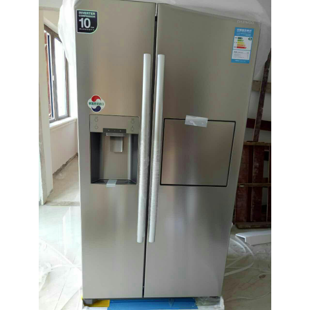 > 大宇(daewoo)odr-x58fnb 韩国原装进口大容量带制冰机对开门冰箱