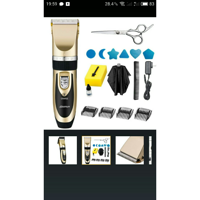 run)938成人儿童理发器电动充电婴儿电推剪静音剃头刀电推子理发工具