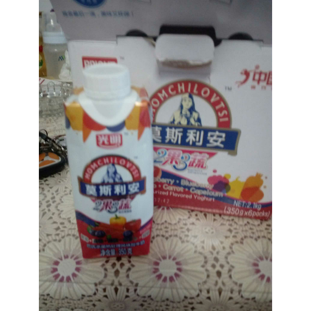 莫斯利安2果3蔬 混合果蔬风味酸牛奶 常温酸奶 350g*6盒