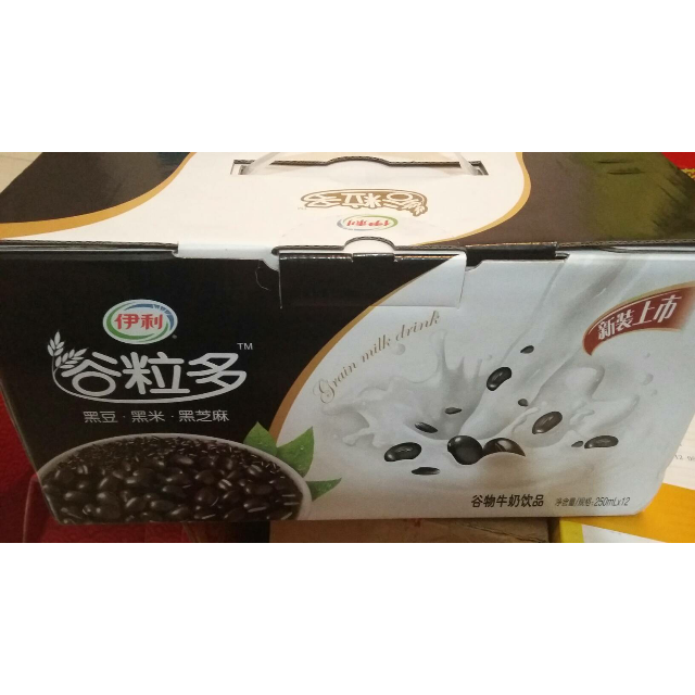 【苏宁易购超市】伊利 谷粒多 谷物风味牛奶饮品 黑谷粗粮早餐奶 250