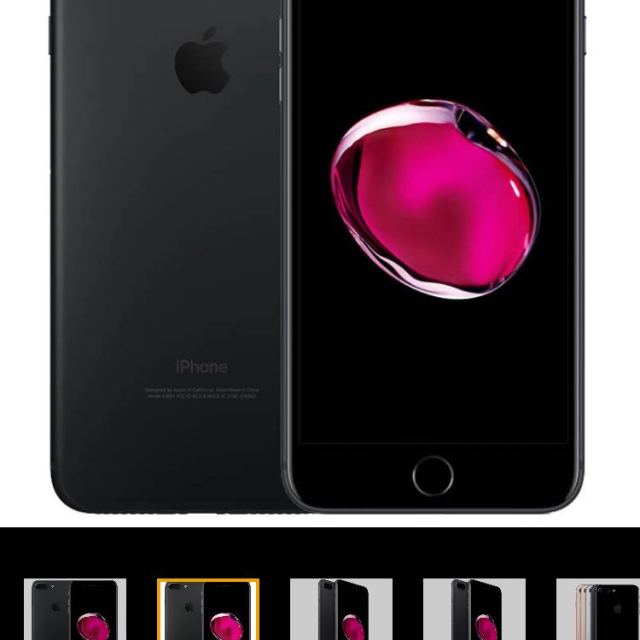 手机 苹果(apple) apple iphone 7 plus 32gb 黑色 移动联通电信4g