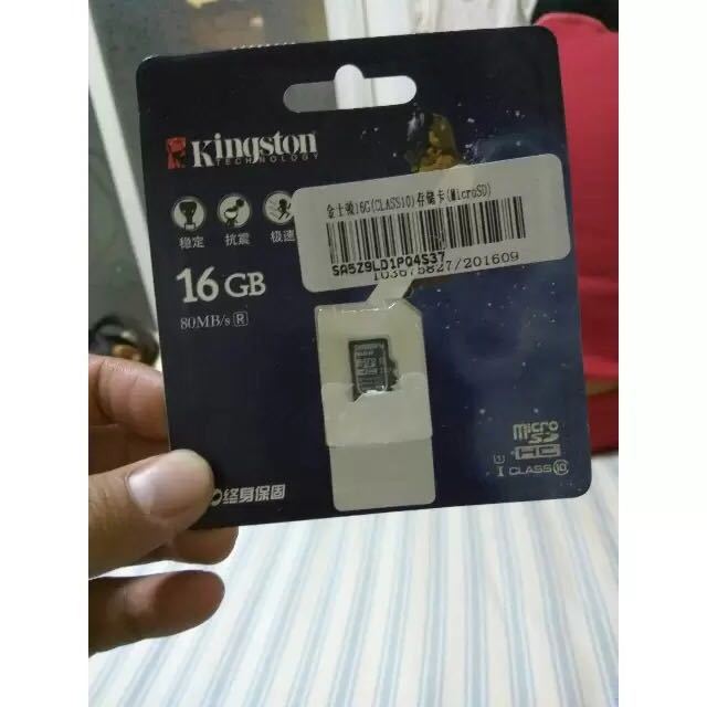 金士顿(kingston)16g(class10) 存储卡(microsd)tf卡