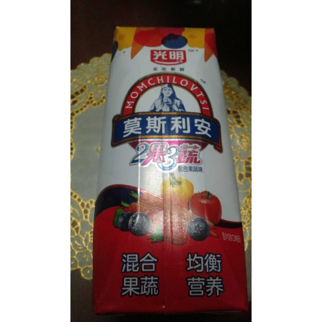 莫斯利安2果3蔬 混合果蔬风味酸牛奶 常温酸奶 350g*6盒