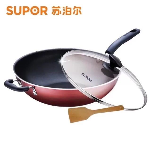 > 苏泊尔(supor)炒锅nc32f4易洁不粘锅 32cm 少油烟 送原装木铲商品