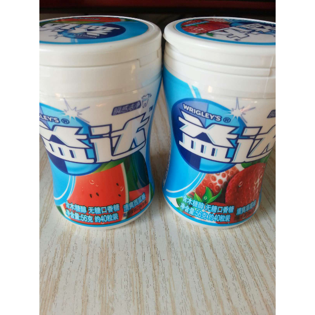 休闲食品 口香糖 益达(extra) 益达 木糖醇2 1苏宁定制装(草莓西瓜40