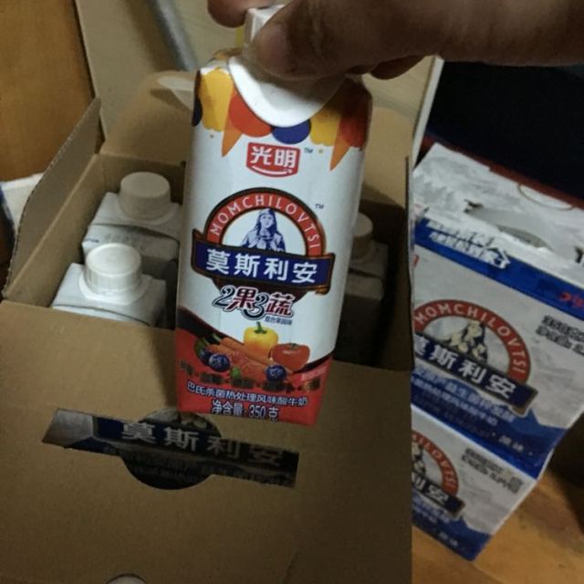 莫斯利安2果3蔬 混合果蔬风味酸牛奶 常温酸奶 350g*6盒