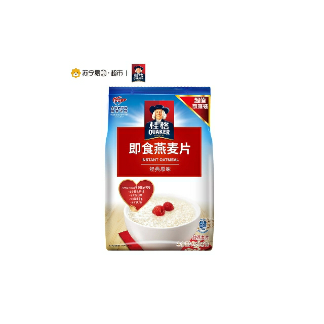 桂格quaker早餐谷物膳食纤维即食燕麦片袋装1478g新老包装交替发货