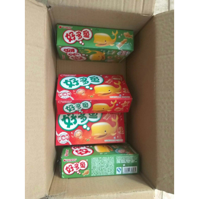 > 好丽友 好多鱼(鲜香海苔味)33g/盒商品评价 > 这么一会两包吃完了,.
