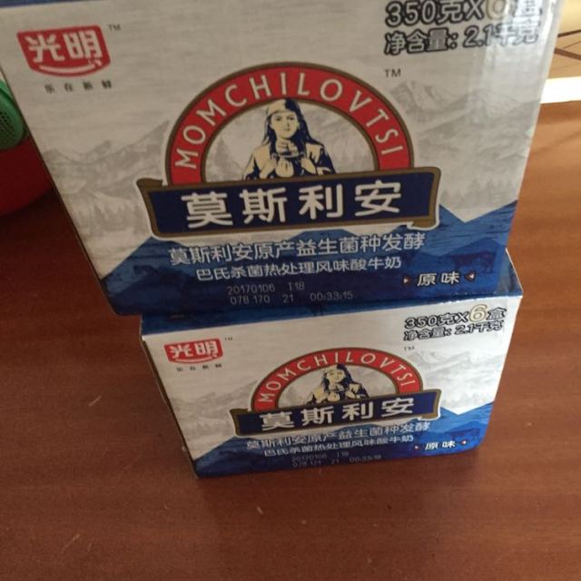 【苏宁易购超市】光明 莫斯利安 原味酸牛奶350克*6