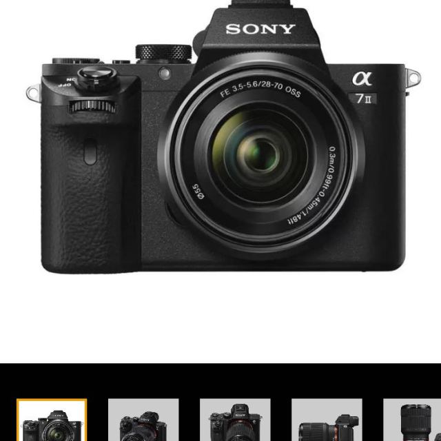 索尼(sony)alpha 7 ii 全画幅微单相机 7m2k a7m2 约2430万像素 28