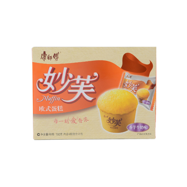 康师傅 妙芙欧式蛋糕(香芋牛奶味)192g/盒商品评价 商品好,价格