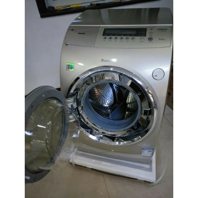 三洋洗衣机dg-l90588bhc 9公斤dd变频烘干空气洗全自动滚筒家用洗衣机