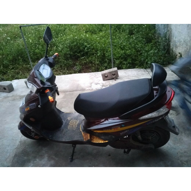 迅鹰电动车电瓶车电摩踏板摩托车72v双人60v祖玛自行车96v1500w 黄色