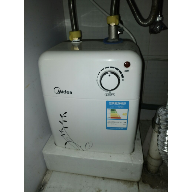 midea/美的 f05-15a(s)美的厨房热水宝储水式5升厨房电热水器上出水