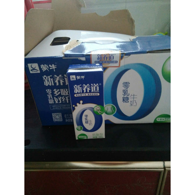 【中粮我买网】蒙牛新养道零乳糖牛奶(低脂型)250ml*12/箱.