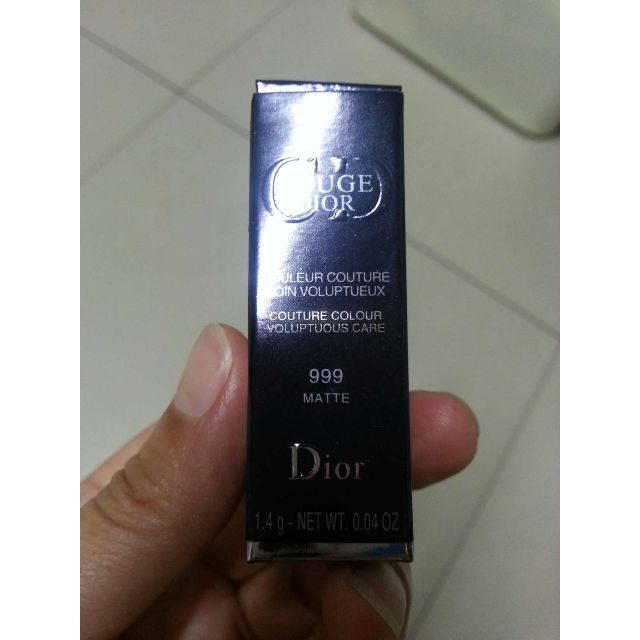 dior/迪奥烈焰蓝金唇膏口红持久保湿不易脱色1.4g小样999#经典红色