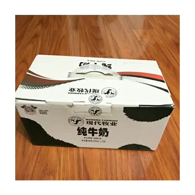 新鲜的才是好牛奶现代牧业自有牧场纯牛奶更健康 250ml*12盒