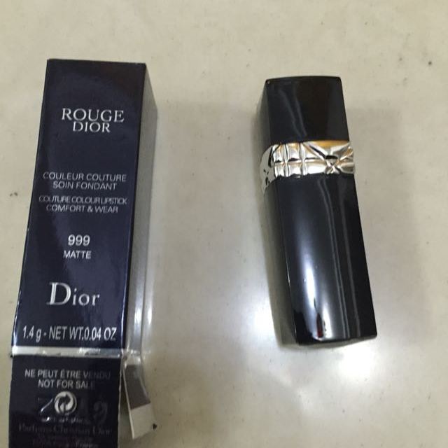 迪奥999小样真假辨别,迪奥包装盒真假鉴别 dior/迪奥烈焰蓝金唇膏口红持久保湿不易脱色1.4g小样999#经典红色