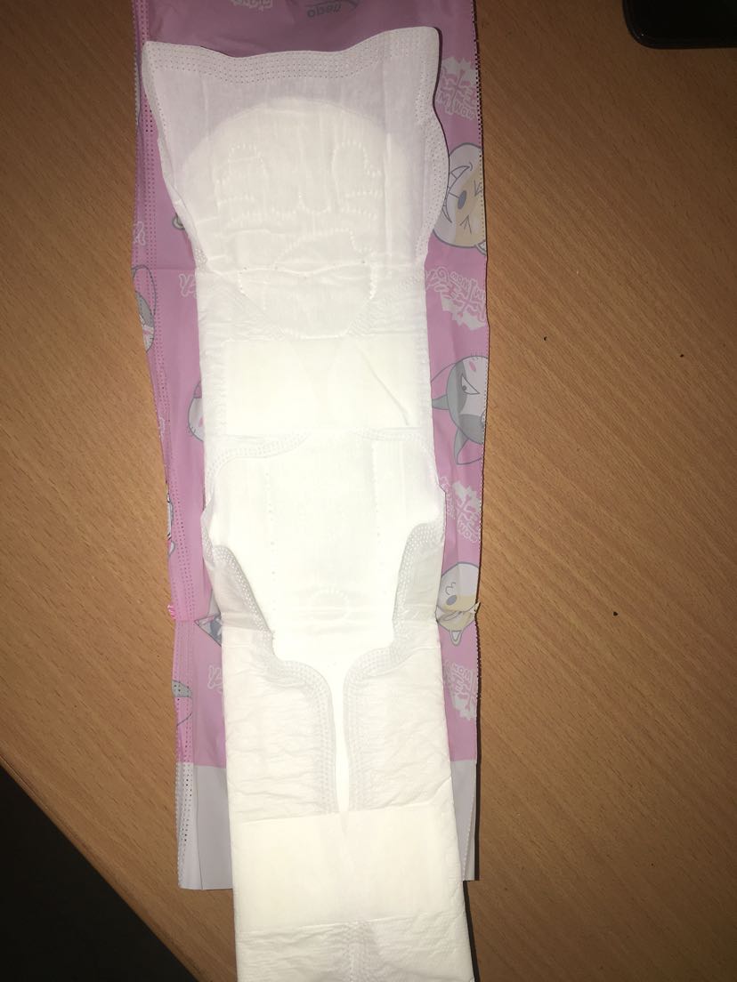 棉柔 进口三维纤维夜用 七度空间 小汪小喵 1片 姨妈巾 异形 超薄350