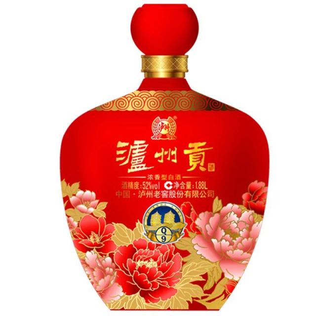 泸州老窖股份52度泸州贡酒q9浓香型1880ml*2瓶大坛白酒整箱装商品