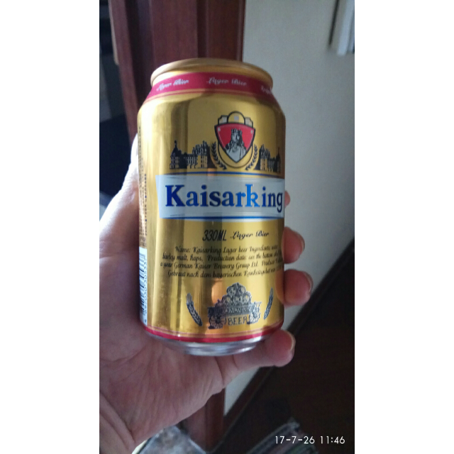 德国进口工艺酿造330ml*24听整箱 凯撒黄啤啤酒包装严密,日期很新鲜