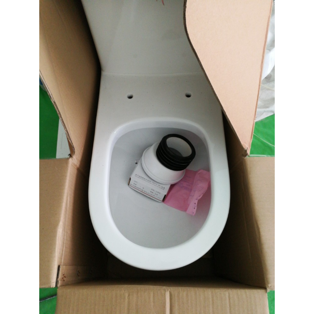 法恩莎墙排马桶冲落直冲式马桶座便器节水后排式坐便器fb16109h 墙排