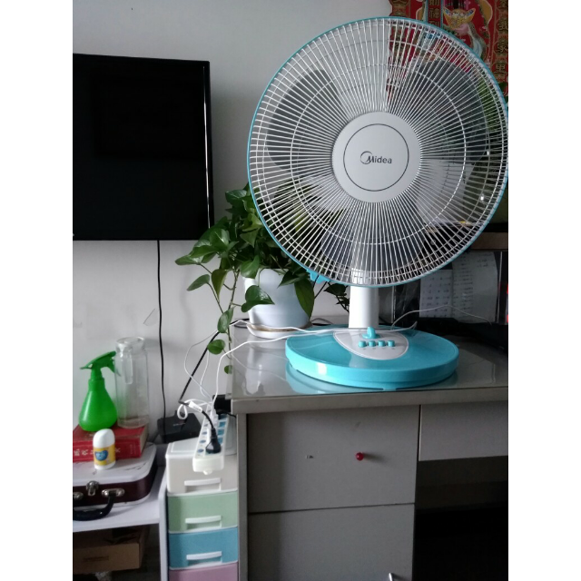 美的台式风扇台扇ft4015a电风扇小风扇宿舍强风家用学生扇16吋