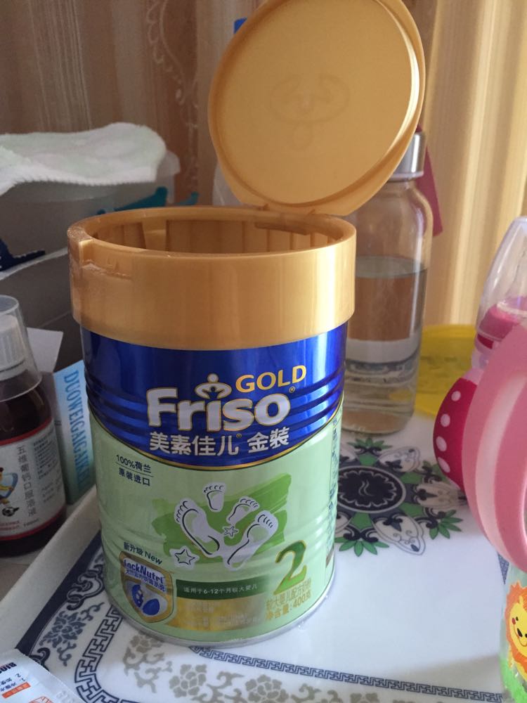 美素佳儿(friso)金装较大婴儿配方奶粉2段400克 荷兰原装进口(比900克