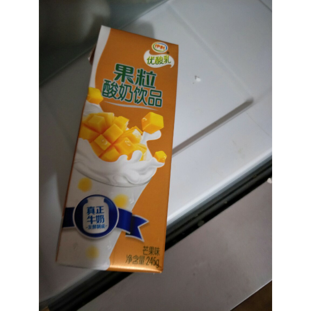 伊利果粒优酸乳芒果味酸奶牛奶饮品245g12盒箱
