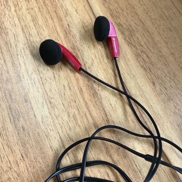 森海塞尔(sennheiser) mx365耳塞式耳机 立体声 强劲低音耳机 红色