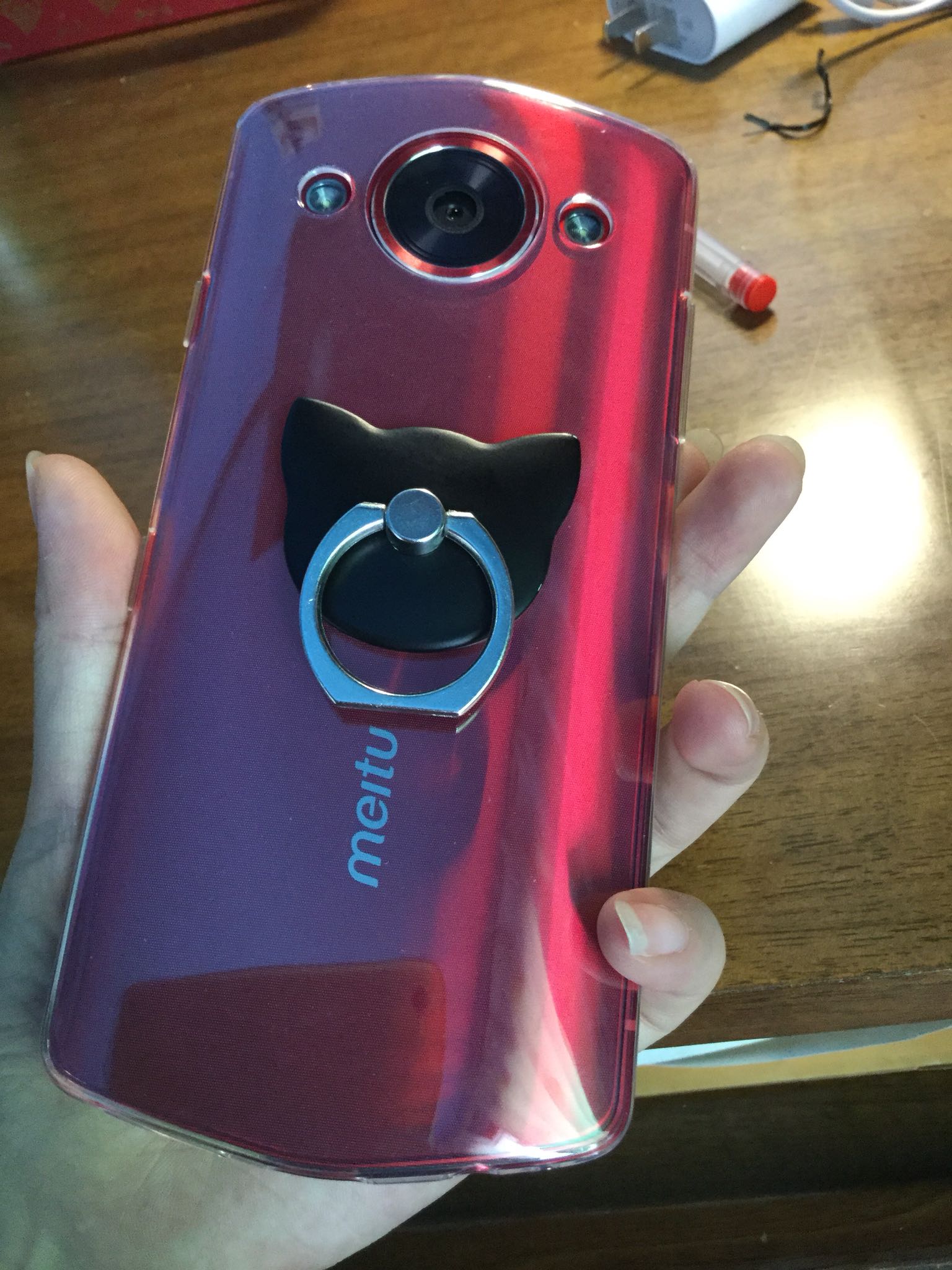 现货meitu 美图m8(mp1603)4gb 64gb 魅影红 自拍美颜 全网通 移动联通