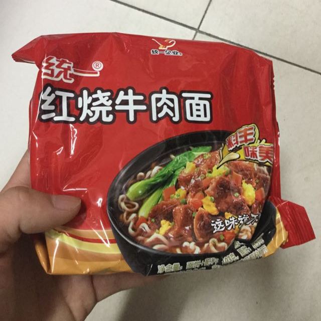 > 统一(gs)100红烧牛肉面(红烧味)方便面 汤面煮面103g*5 袋装商品