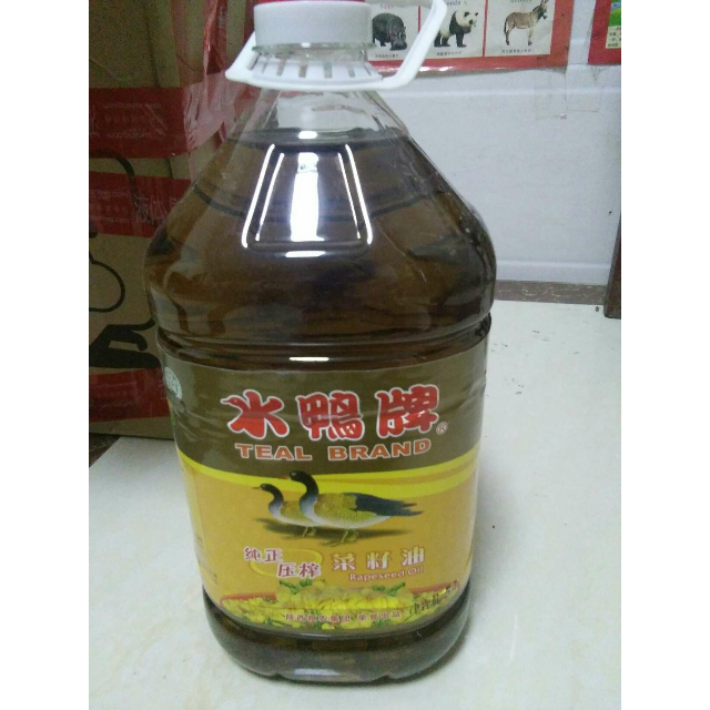 水鸭纯正压榨菜籽油5l/桶 非转基因食用油 物理压榨 放心粮油 粮农