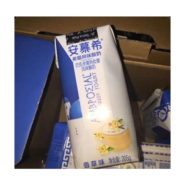 伊利 安慕希希腊风味酸牛奶香草味205g*12盒(礼盒装)