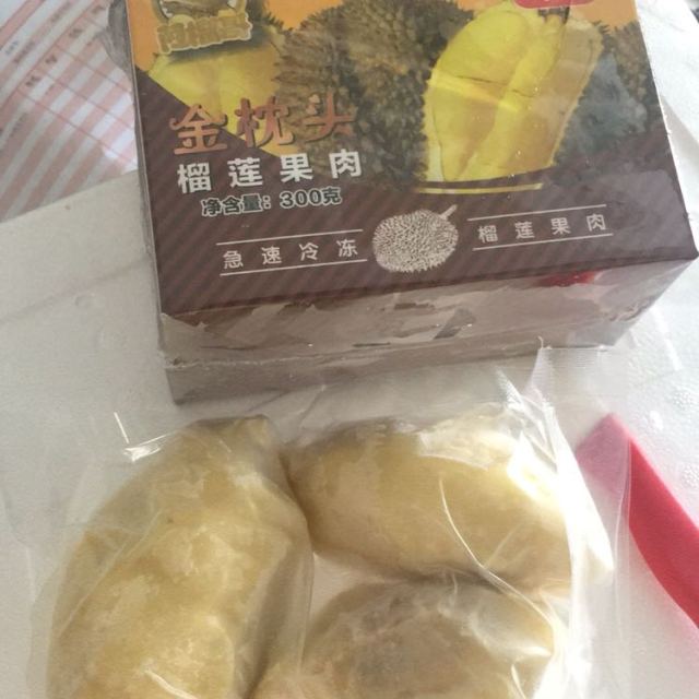 苏宁生鲜阿榴哥泰国金枕头冷冻榴莲果肉300g3