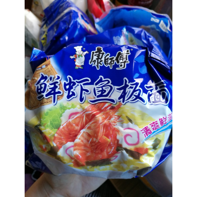 康师傅 鲜虾鱼板面 五连包 居家旅行 通宵熬夜 宅男必备商品评价>