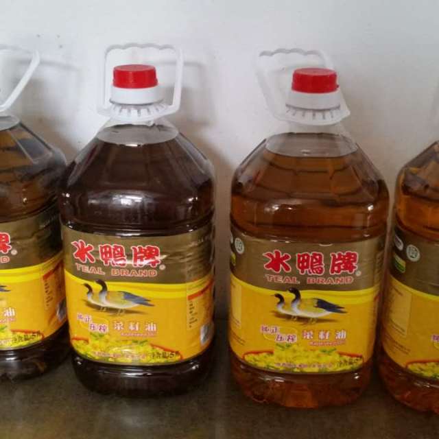 水鸭纯正压榨菜籽油5l桶非转基因食用油物理压榨放心粮油粮农出品