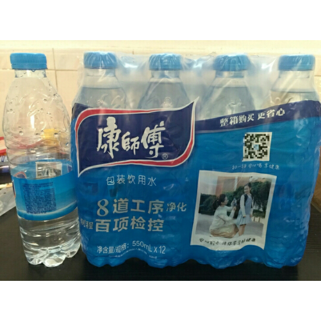 康师傅包装饮用水550ml12瓶整包效期至202081