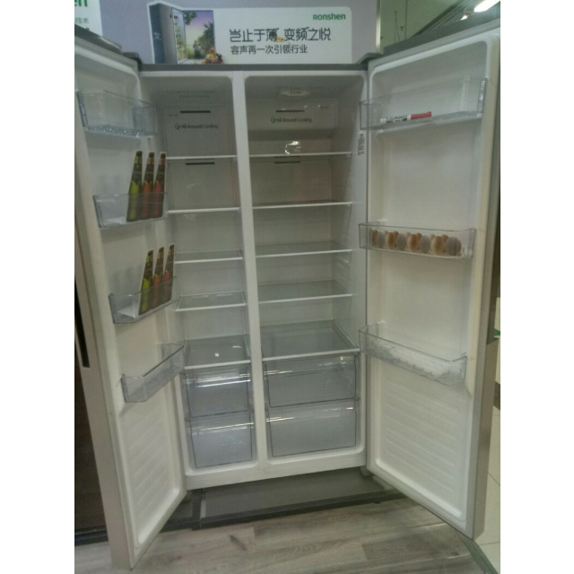 容声冰箱(ronshen) bcd-535wss1hp 对开门冰箱 风冷无霜 led数显 矢量