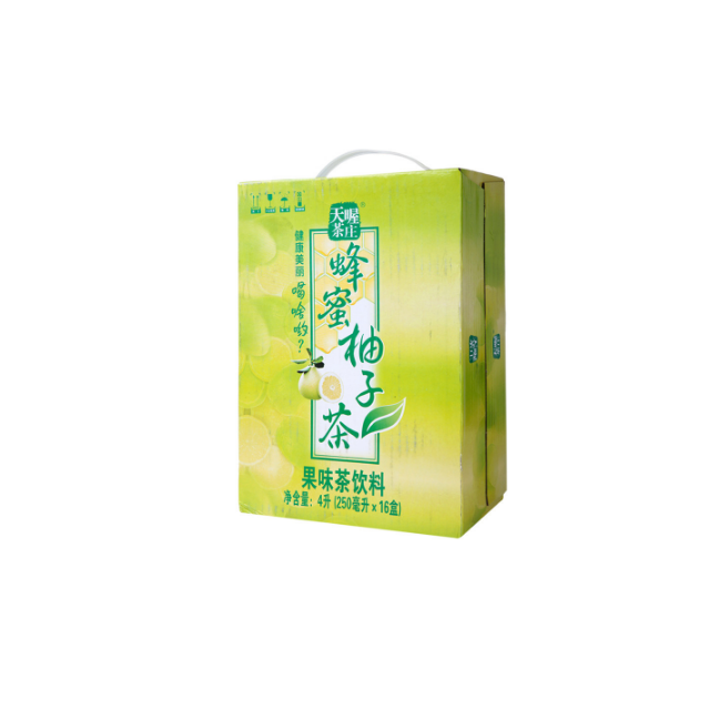 天喔茶庄蜂蜜柚子茶果味饮料250ml16盒装健康美丽喝啥哟