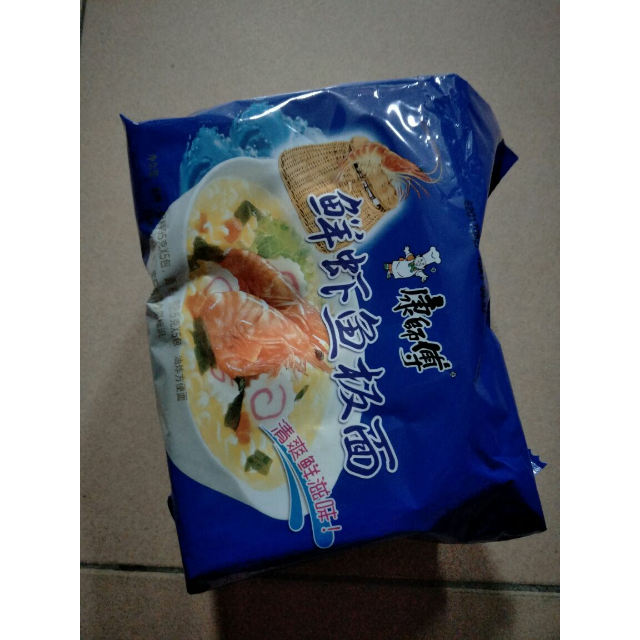 康师傅 鲜虾鱼板面 五连包商品评价 活动买的,也优惠,日.